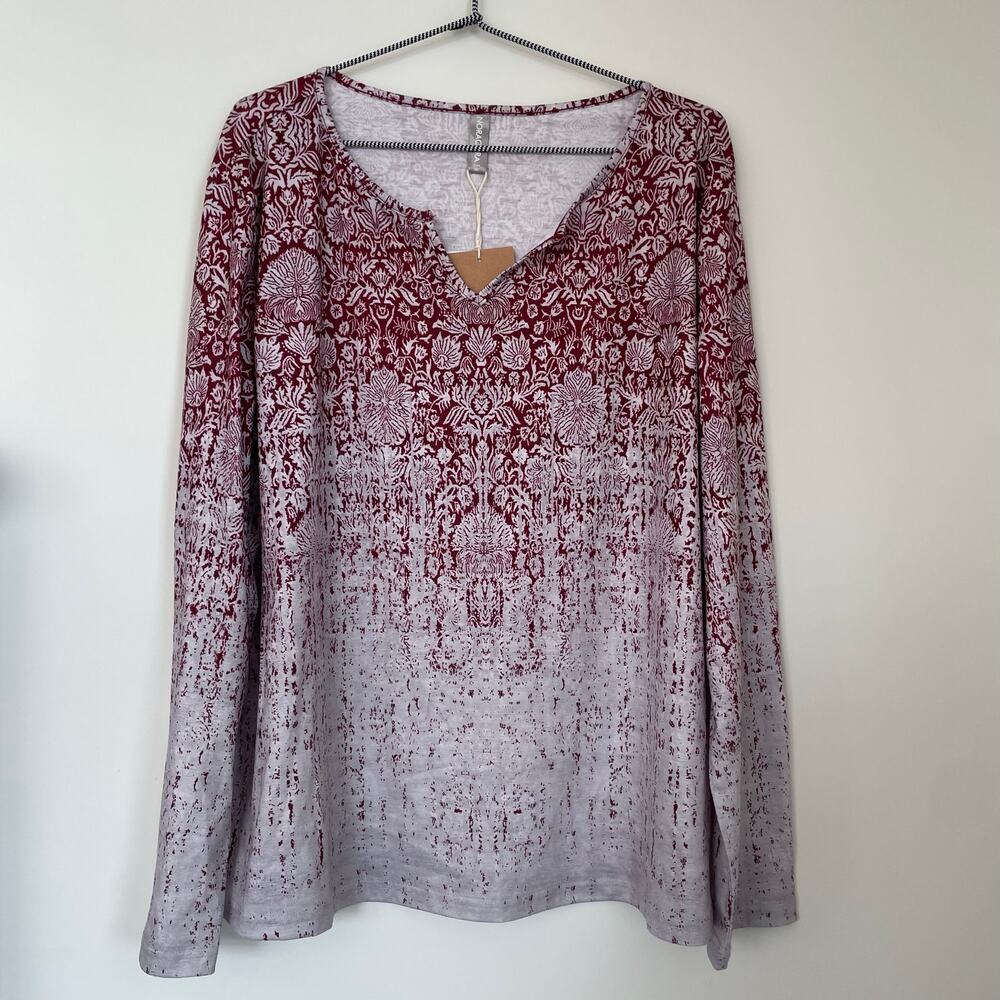 NWT Noracora patterned ombre long sleeve tunic lightweight size XL - Picture 2 of 13